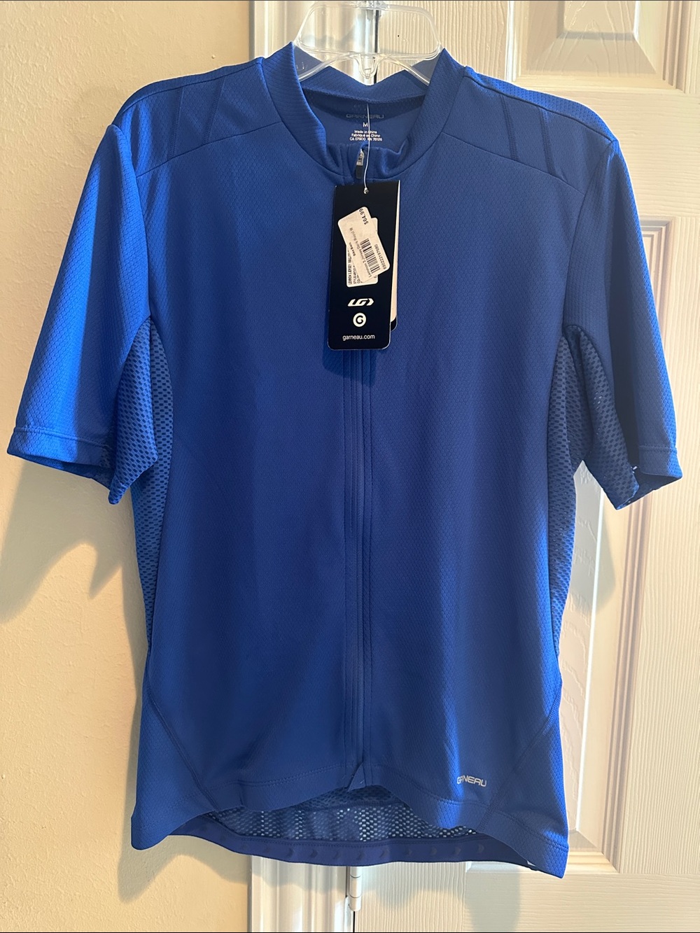 Garneau Men's Royal Blue Short Sleeve Cycling Jersey - Full Zip